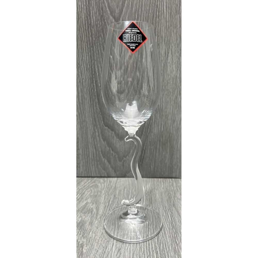 Riedel "2003" Tyrol Crystal Champagne Glass Wavy Stem Lead Crystal Austria